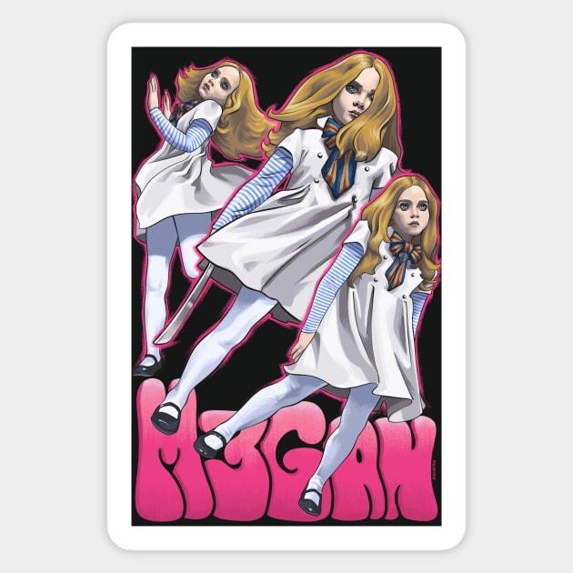 Megan / M3gan Movie Art Sticker by PhilRayArt